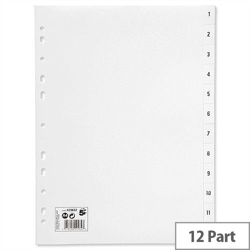 5 Star 1-12 Part Dividers