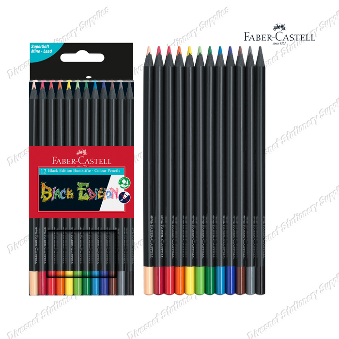 Faber-Castell Black Edition 12 Colour Pencils