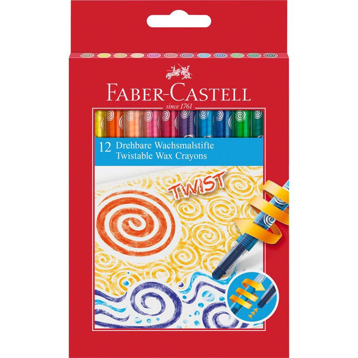Faber-Castell 12 Twistable Wax Crayons