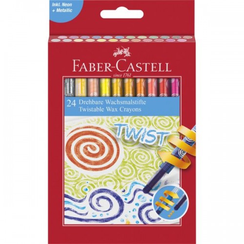 Faber-Castell 24 Twistable Wax Crayons