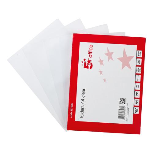 5 Star Embossed Cut Flush Folder