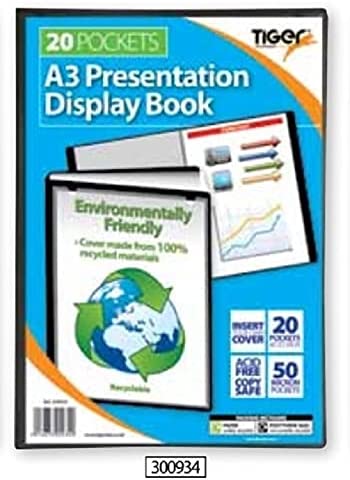 Tiger A3 20 Pocket Presentation Display Book