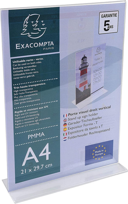 Exacompta A4 Stand up sign holder