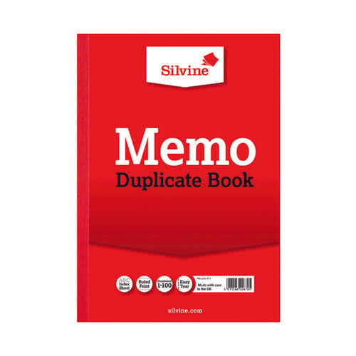 Silvine Memo Duplicate Book