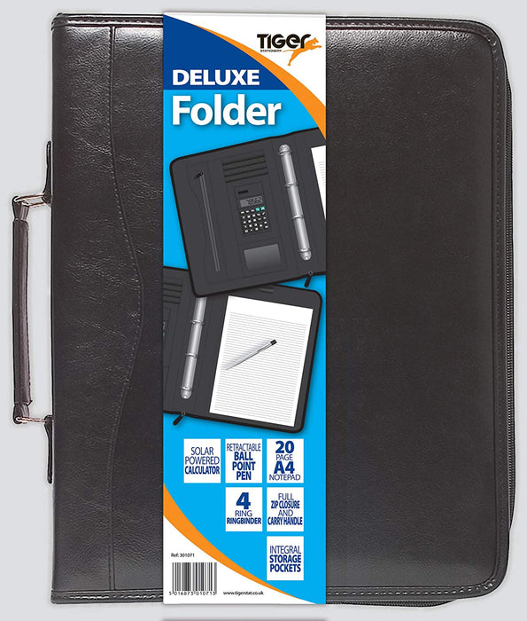 Tiger A4 Deluxe Zipped Folder