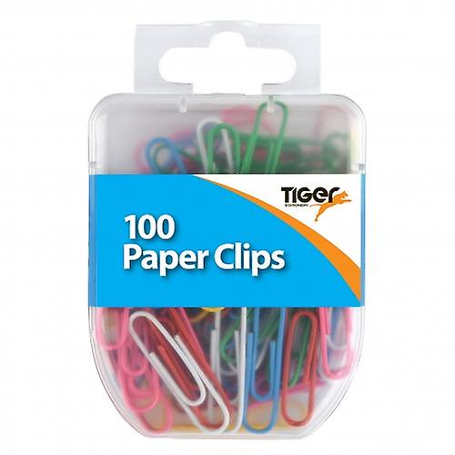 Tiger Coloured Paper Clips
