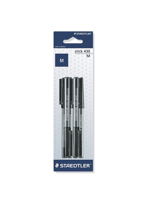 Staedtler Medium Stick 430 Ballpoint Pen, Black