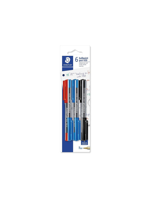 Staedtler Medium Stick 430 Ballpoint Pen, Assorted