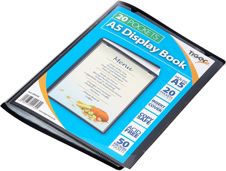 Tiger A5 20 Pocket Presentation Display Book