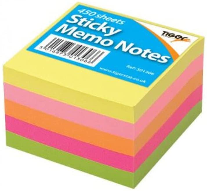 Tiger Neon Sticky Memo Notes
