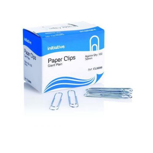 Initiative Giant Plain Paper Clips