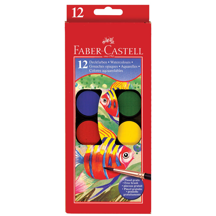 Faber Castell 12 Deckfarben Watercolours
