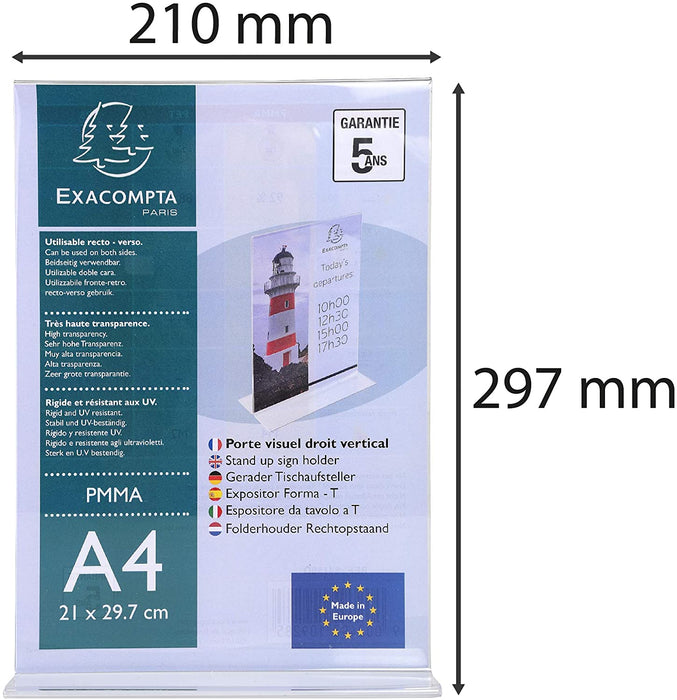 Exacompta A4 Stand up sign holder
