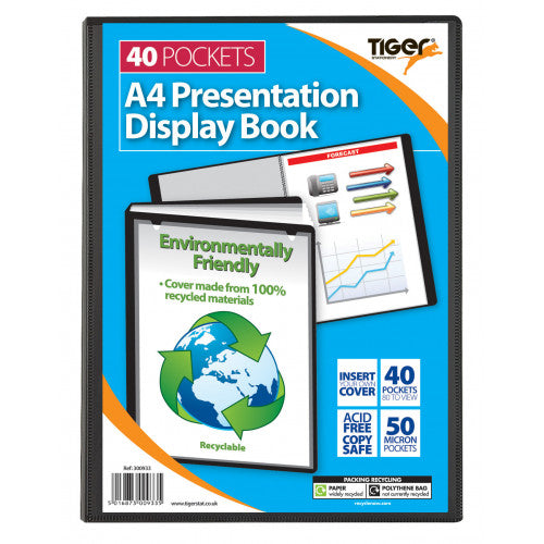 Tiger A4 40 Pocket Presentation Display Book