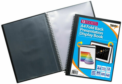 Tiger A4 Fold Back 12 Pocket Display Book